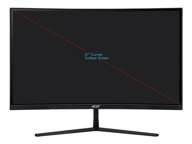 Acer EI272UR Pbmiiipx 27' WQHD 2560 x 1440 2K 144Hz 3xHDMI DisplayPort Built-in Speakers AMD FreeSync 2 Backlit LED Curved Gaming Monitor