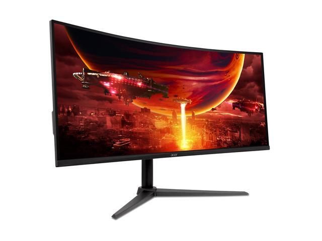 Acer - Nitro 34" LCD Curved QHD 180Hz 1ms FreeSync Gaming Monitor with HDR400 (DisplayPort, HDMI) - Black - image 3