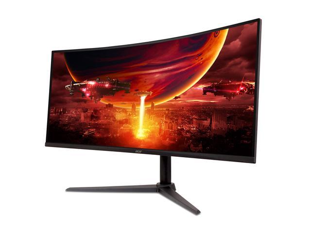 Acer - Nitro 34" LCD Curved QHD 180Hz 1ms FreeSync Gaming Monitor with HDR400 (DisplayPort, HDMI) - Black - image 4