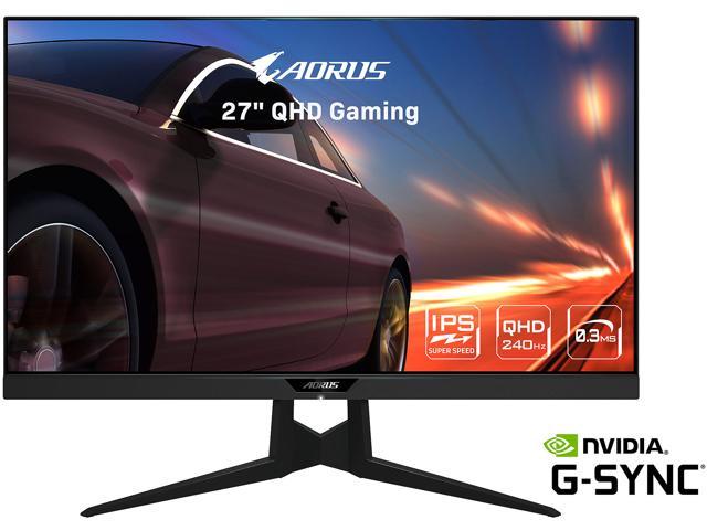AORUS FI27Q-X 27' 240Hz 1440P HBR3, G-SYNC Compatible, SS IPS Gaming Monitor, Exclusive Built-in ANC, 2560 x 1440, 0.3ms Response Time, HDR, 93%.