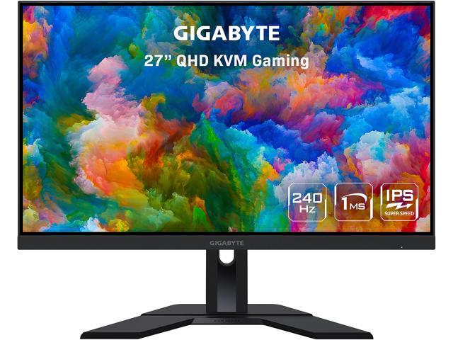 GIGABYTE M27Q-X 27' 240Hz 1440P KVM Gaming Monitor, 2560 x 1440 SS IPS Display, 1ms (GTG) Response Time, 92% DCI-P3, 1x Display Port 1.4, 2x HDMI.