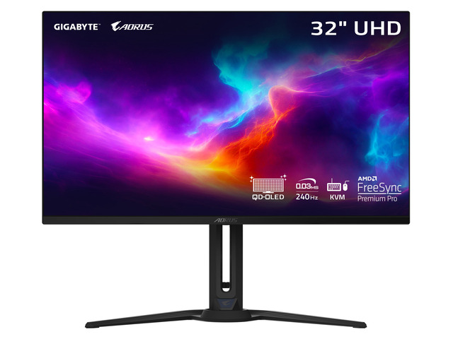 GIGABYTE - AORUS FO32U2 - 32' QD OLED Gaming Monitor - UHD 3840x2160 - 240Hz - 0.03ms GTG - AMD FreeSync Premium Pro - Type C KVM - HDMI, DP, Type...