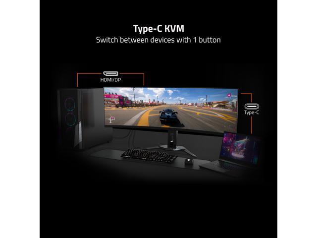 Open Box - GIGABYTE 27' UHD 4k 160Hz with AMD FreeSync Premium 1ms HDR400 USB-C KVM Gaming Computer Monitor with Height Adjustable and Tilt stand...