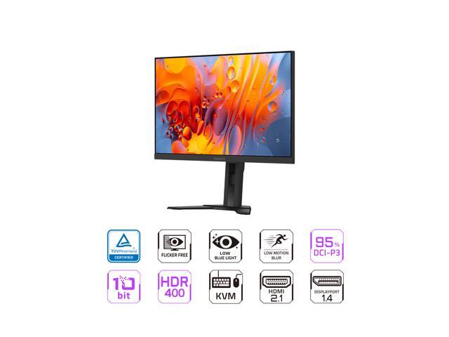 Open Box - GIGABYTE 27' UHD 4k 160Hz with AMD FreeSync Premium 1ms HDR400 USB-C KVM Gaming Computer Monitor with Height Adjustable and Tilt stand...