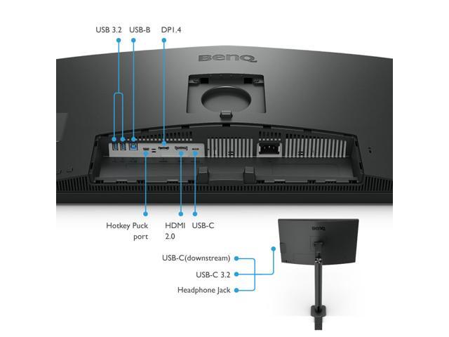 BenQ - AQCOLOR PD2706UA Designer 27" IPS LED 4K UHD Monitor with DisplayHDR 400 and Ergo Stand (USB Type-C,HDMI,DP) - Gray - image 5