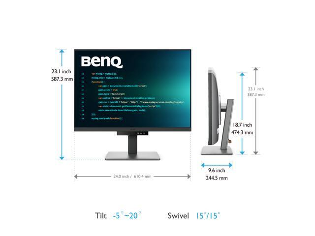 BenQ - RD280U 28.2” IPS LED 3:2 4K+ Advanced Coding Mode Programming Monitor with Backlight (HDMI/DP/USB-C 90W) - Metallic gray - image 11