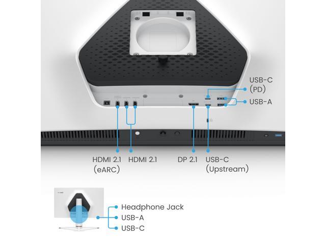 BenQ - EX321UX 31.5” IPS Mini LED HDR1000 Gaming Monitor (HDMI/DP/USB-C) - White - image 10