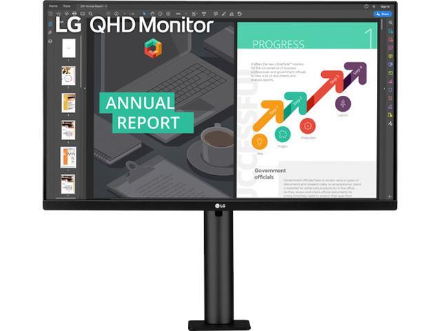 LG 27' 75Hz IPS QHD IPS Monitor 5ms (GTG at Faster) AMD FreeSync 2 x HDMI, DisplayPort, USB-C 27QN880-B