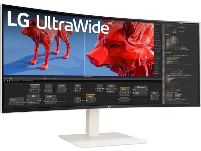 LG - UltraWide 38" LED 144Hz 1-ms Curved Monitor NVIDIA G-SYNC Compatible and AMD Freesync Premium Pro with HDR - White - image 3