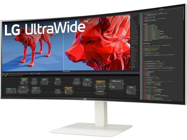 LG - UltraWide 38" LED 144Hz 1-ms Curved Monitor NVIDIA G-SYNC Compatible and AMD Freesync Premium Pro with HDR - White - image 4
