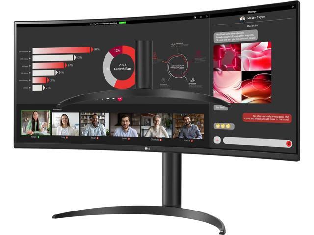 LG 34WR55QC-B 34' Curved UltraWide WQHD HDR 10 100Hz Monitor with USB Type-C, 3440x1440 Curved Display, 100Hz Refresh Rate, AMD FreeSync,...