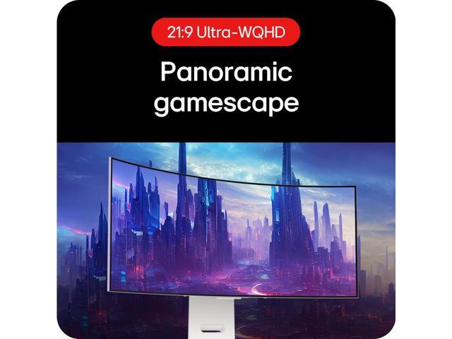 LG 34GS95QE 34' Ultragear OLED Curved Gaming Monitor WQHD 800R 240Hz 0.03ms DisplayHDR True Black 400 AMD FreeSync Premium Pro NVIDIA G-Sync HDMI...