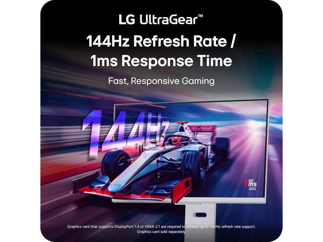 LG 31.5' 144 Hz IPS UHD Gaming Monitor FreeSync Premium & G-Sync Compatible DCI-P3 95% (CIE1976) 32G810SA-W