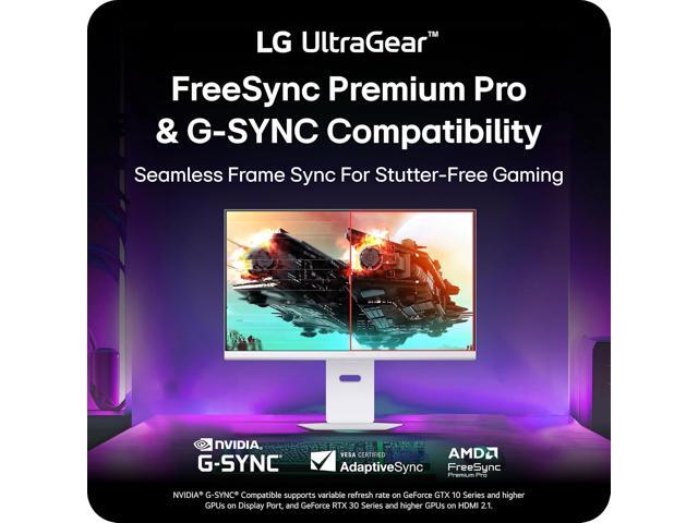 LG 31.5' 144 Hz IPS UHD Gaming Monitor FreeSync Premium & G-Sync Compatible DCI-P3 95% (CIE1976) 32G810SA-W