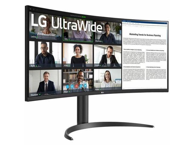 LG - UltraWide 34" VA Curved WQHD 100Hz Monitor with HDR 10 (HDMI, DisplayPort, USB-C) - Black - image 5