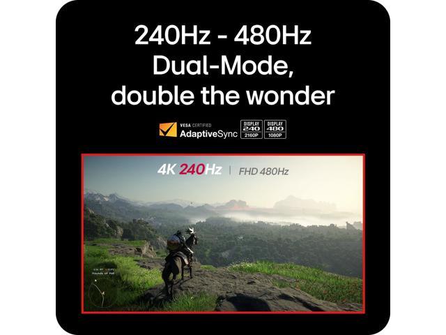 LG - UltraGear 27" IPS Dual Mode (4K UHD 240Hz or FHD 480Hz) 1ms G-Sync Gaming Monitor with DisplayHDR 600 (DisplayPort 2.1) - Black - image 6