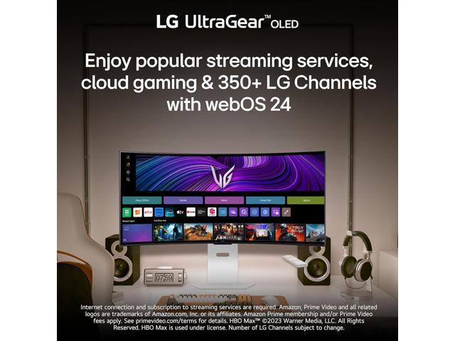 LG - UltraGear 39" OLED Curved WQHD 240Hz 0.03ms G-Sync/FreeSync Premium Smart Gaming Monitor with DisplayHDR 400 TRUE BLACK - White - image 3