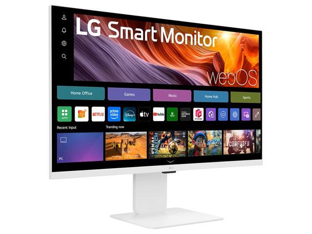 LG 32U830SA-W 31.5" 4K UHD IPS Smart Monitor with webOS, USB-C 65W, ThinQ Home Dashboard, AirPlay 2, Bluetooth, Streaming Apps, Remote Work Ready,...
