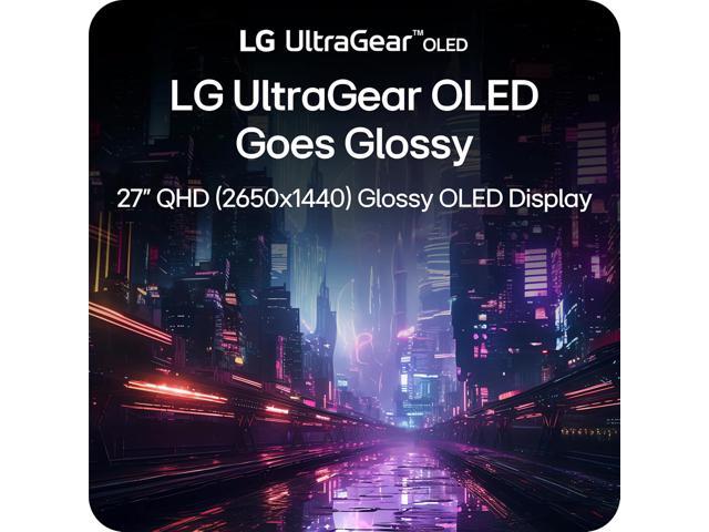 LG UltraGear 27' QHD 2K 1440P 240Hz AMD FreeSync Premium Pro & G-Sync Compatible 0.03ms HDR400 Glossy OLED Gaming Computer Monitor with Height...
