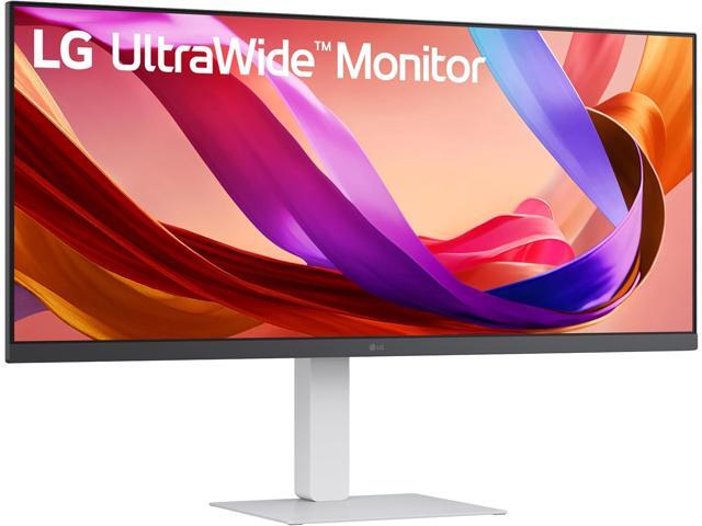 LG UltraWide 34 inch Full HD 100Hz IPS HDR400 USB-C Bulit-in Speakers White Computer Monitor with Height Adjustable, Swivel & Tilt Stand 34U530A-W