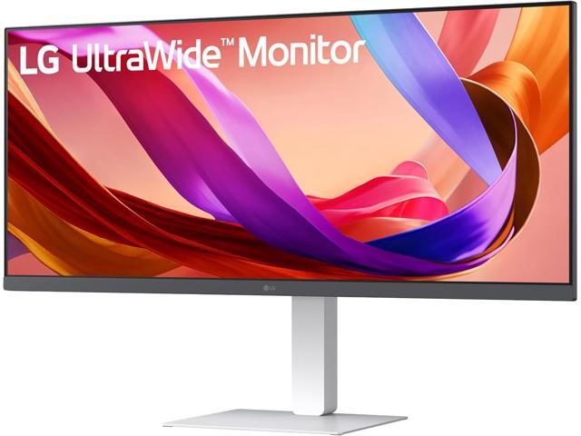 LG UltraWide 34 inch Full HD 100Hz IPS HDR400 USB-C Bulit-in Speakers White Computer Monitor with Height Adjustable, Swivel & Tilt Stand 34U530A-W