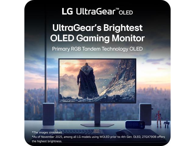 LG - UltraGear 27" OLED Dual Mode (QHD 540Hz, HD 720Hz) 0.02ms G-SYNC Compatible, AMD FreeSync Premium Pro Gaming Monitor - Black - image 3
