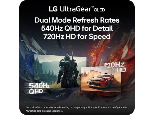 LG - UltraGear 27" OLED Dual Mode (QHD 540Hz, HD 720Hz) 0.02ms G-SYNC Compatible, AMD FreeSync Premium Pro Gaming Monitor - Black - image 5