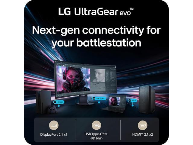 LG - 52" UltraGear evo G9 5K2K 240Hz 1ms FreeSync Premium Gaming Monitor with DisplayHDR 600 (HDMI 2.1, DP 2.1, USB-C) - Black - image 9
