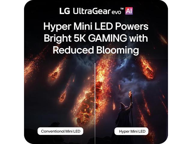 LG - UltraGear evo AI GM9 27" 5K2K IPS 165Hz 1ms G-SYNC FreeSync Premium Gaming Monitor with DisplayHDR1000 (HDMI, DP, USB-C) - Black - image 6