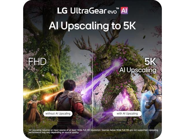 LG - UltraGear evo AI GM9 27" 5K2K IPS 165Hz 1ms G-SYNC FreeSync Premium Gaming Monitor with DisplayHDR1000 (HDMI, DP, USB-C) - Black - image 5