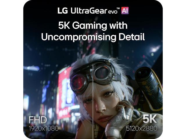 LG - UltraGear evo AI GM9 27" 5K2K IPS 165Hz 1ms G-SYNC FreeSync Premium Gaming Monitor with DisplayHDR1000 (HDMI, DP, USB-C) - Black - image 4