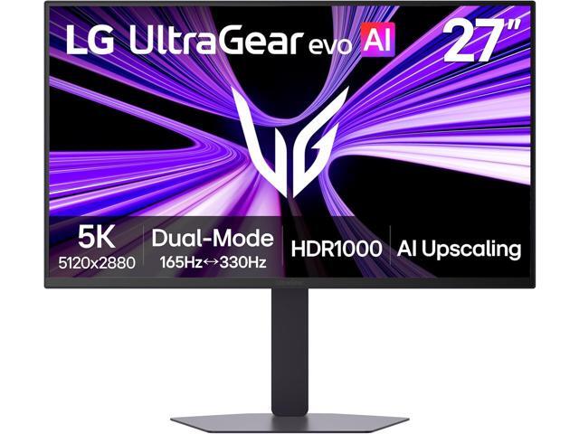 LG - UltraGear evo AI GM9 27" 5K2K IPS 165Hz 1ms G-SYNC FreeSync Premium Gaming Monitor with DisplayHDR1000 (HDMI, DP, USB-C) - Black - image 2