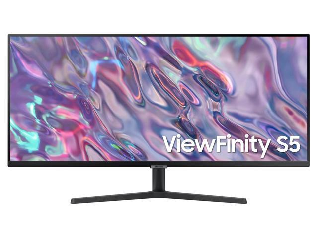 Samsung - 34” ViewFinity S5 Ultrawide QHD 100Hz AMD FreeSync Monitor with HDR10 (DisplayPort, HDMI) - Black - image 3