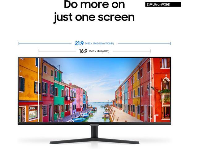 Samsung - 34” ViewFinity S5 Ultrawide QHD 100Hz AMD FreeSync Monitor with HDR10 (DisplayPort, HDMI) - Black - image 7