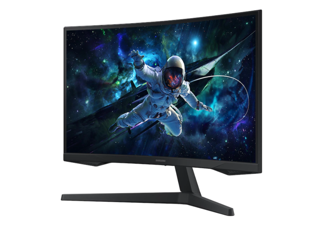 Samsung - 32" Odyssey 1000R Curved QHD 165Hz 1ms AMD FreeSync Gaming Monitor (DP, HDMI) - Black - image 3