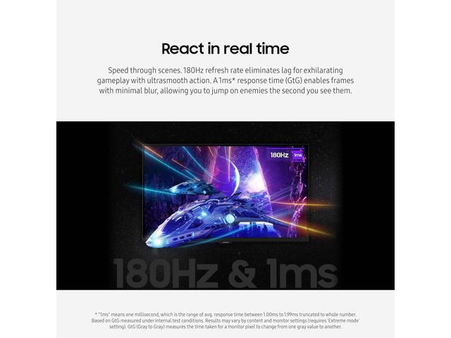 Samsung - 32" Odyssey G50D QHD IPS 180Hz 1ms AMD FreeSync and G-Sync Compatible Gaming Monitor with HDR 400 (DisplayPort, HDMI) - Black - image 5