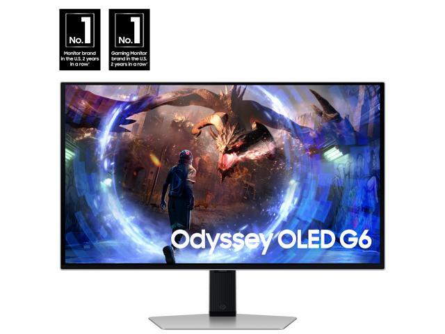 Samsung - 27" Odyssey OLED G6 (G60SD) QHD 360Hz 0.03ms FreeSync Premium Pro Gaming Monitor with HDR - Silver - image 4
