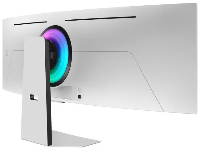 Samsung - 49" Odyssey OLED G9 Curved Dual-QHD 240Hz FreeSync Prem Pro and G-Sync Compatible Smart Glare Free Gaming Monitor - Silver - image 11