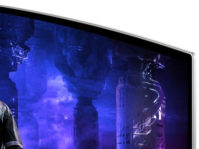 Samsung - 49" Odyssey OLED G9 Curved Dual-QHD 240Hz FreeSync Prem Pro and G-Sync Compatible Smart Glare Free Gaming Monitor - Silver - image 6