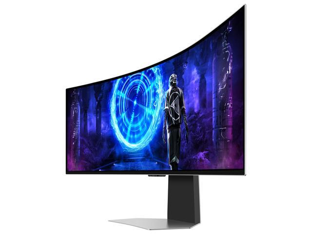 Samsung - 49" Odyssey OLED G9 Curved Dual-QHD 240Hz FreeSync Prem Pro and G-Sync Compatible Smart Glare Free Gaming Monitor - Silver - image 5