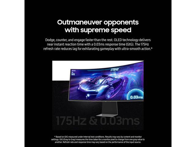 Samsung - 34" Odyssey OLED G8 Curved Ultra-WQHD 175Hz FreeSync Prem Pro and G-Sync Compatible Smart Glare Free Gaming Monitor - Silver - image 12