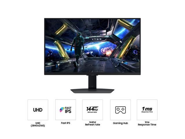 Samsung - 27" Odyssey G7 (G70D) 4K UHD IPS AMD FreeSync Premium Pro and G-Sync Compatible Smart Gaming Monitor with HDR400 - Black - image 8