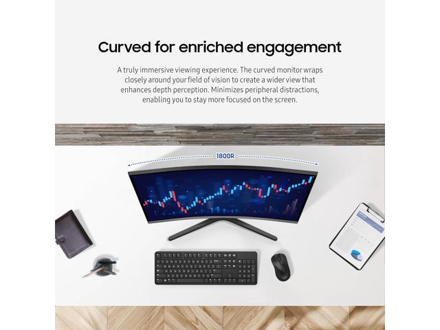 Samsung - 27" S39GD Series Curved FHD 100Hz Monitor with Built-in Speakers - Black - image 8