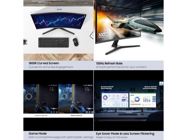 Samsung - 27" S39GD Series Curved FHD 100Hz Monitor with Built-in Speakers - Black - image 9