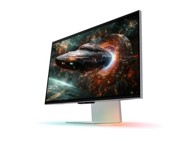 Samsung - 27" Odyssey Glasses Free 3D G90XF 4K UHD, 165Hz, 1ms, G-SYNC Compatible and FreeSync Prem Pro Gaming Monitor - Mercury Silver - image 5