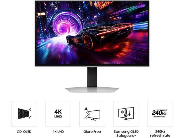 Samsung - 27" Odyssey OLED G8 (G81SF), 4K UHD, 240Hz, 0.03ms, AMD FreeSync Premium Pro, Glare Free, HDR 400 Gaming Monitor - Silver - image 4