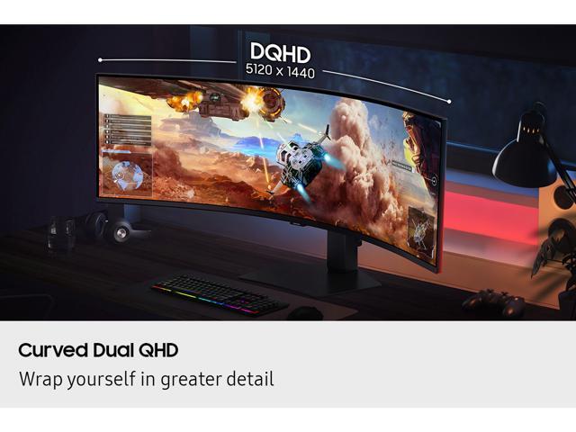 Samsung - 49" Odyssey G9 G91F 1000R Curved Dual QHD 144Hz 1ms AMD FreeSync Premium Pro Gaming Monitor with HDR600 (HDMI x2,DP,USB) - Black - image 12