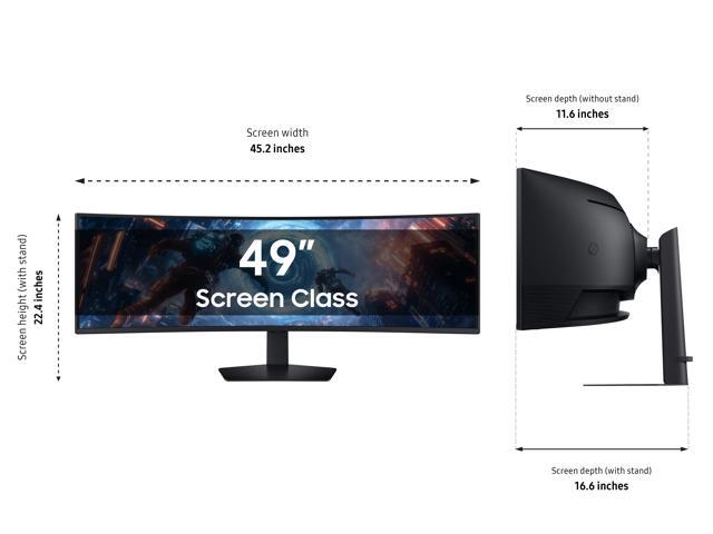 Samsung - 49" Odyssey G9 G91F 1000R Curved Dual QHD 144Hz 1ms AMD FreeSync Premium Pro Gaming Monitor with HDR600 (HDMI x2,DP,USB) - Black - image 9