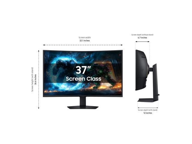 Samsung - 37" Odyssey G75F 4K 165Hz 1ms AMD FreeSync Prem Pro Curved Gaming Monitor with HDR 600 (DisplayPort, HDMI) - Black - image 7