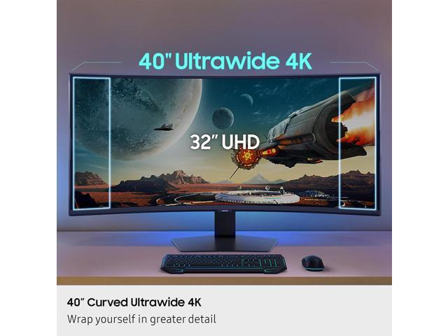 Samsung - 40" Odyssey G75F WUHD 180Hz 1ms AMD FreeSync Prem Pro Curved Gaming Monitor with HDR 600 (DisplayPort, HDMI) - Black - image 6